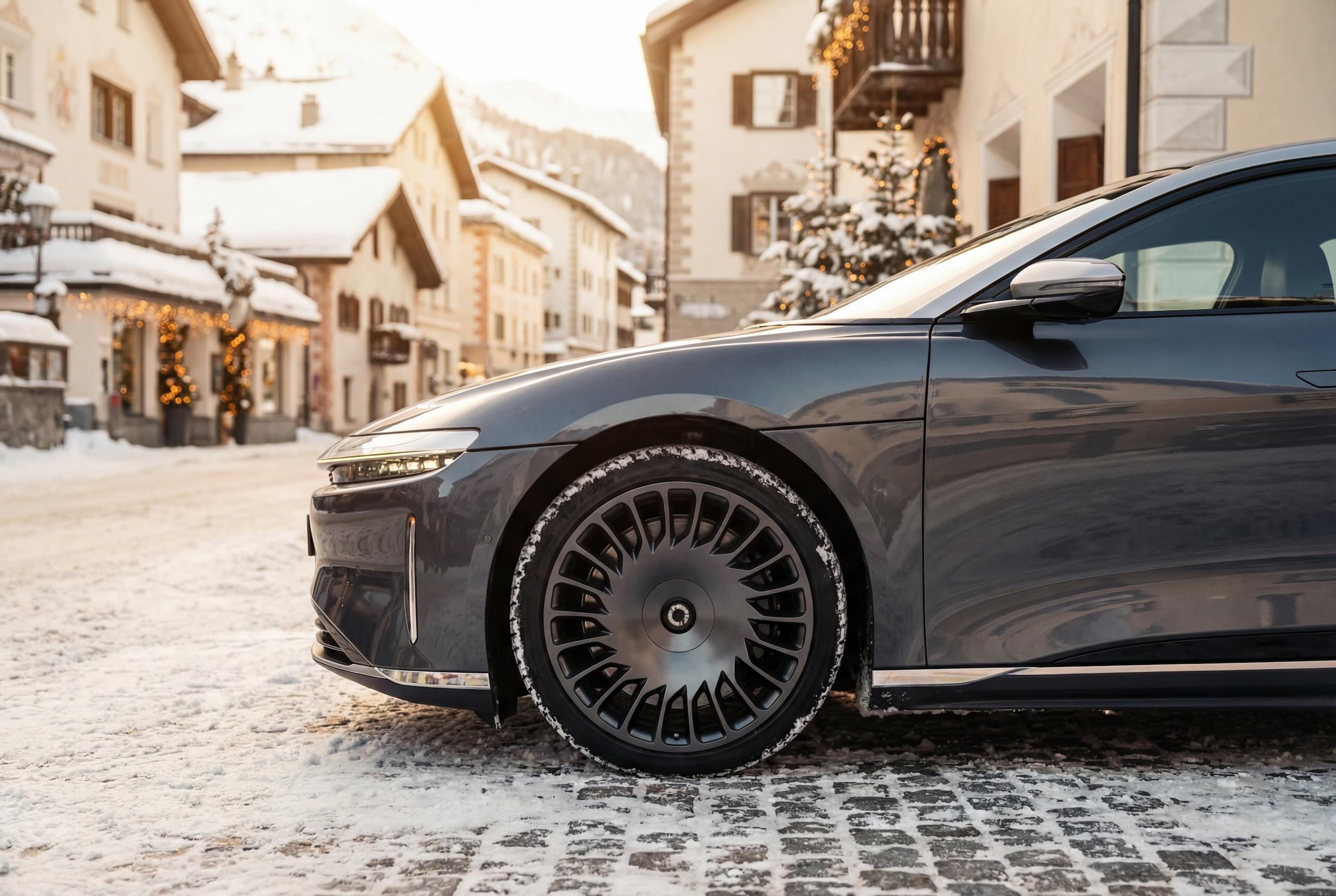 Lucid air wheels rims 21 inch razor silver forged